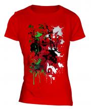 Wales Flag Abstract Print Ladies T-Shirt