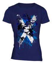 Scotland Flag Abstract Print Ladies T-Shirt