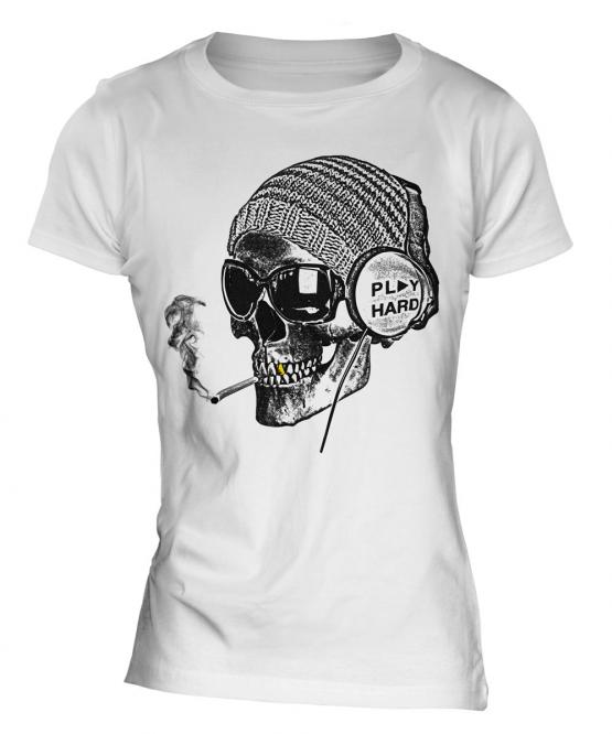 Play Hard Skull Ladies T-Shirt