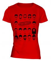 Facial Hair Through The Ages Ladies T-Shirt