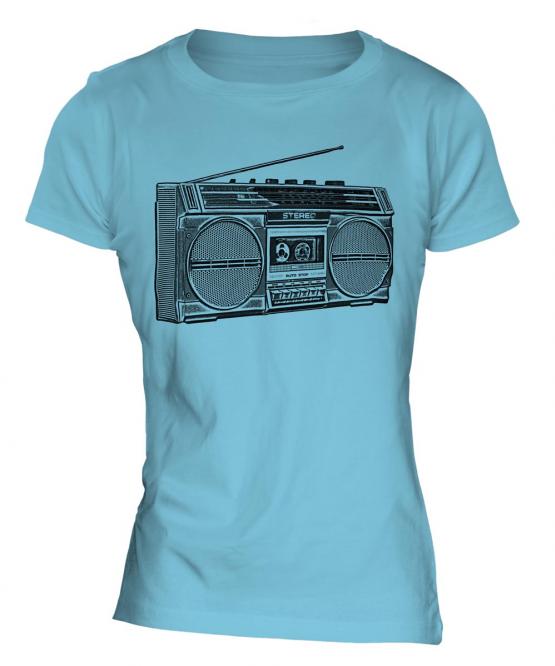 Retro Boombox Ladies T-Shirt