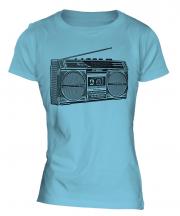 Retro Boombox Ladies T-Shirt
