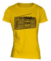 Retro Boombox Ladies T-Shirt