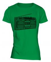 Retro Boombox Ladies T-Shirt