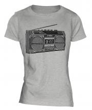 Retro Boombox Ladies T-Shirt