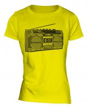 Retro Boombox Ladies T-Shirt