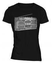 Retro Boombox Ladies T-Shirt