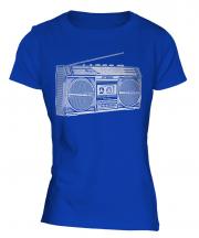 Retro Boombox Ladies T-Shirt