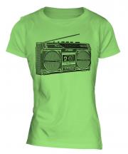 Retro Boombox Ladies T-Shirt