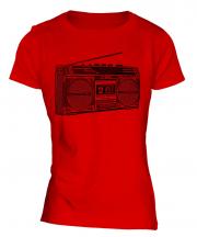 Retro Boombox Ladies T-Shirt
