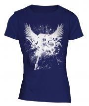Grunge Guitar Tattoo Ladies T-Shirt