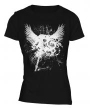Grunge Guitar Tattoo Ladies T-Shirt