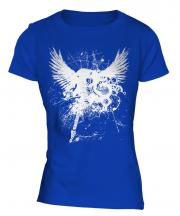 Grunge Guitar Tattoo Ladies T-Shirt
