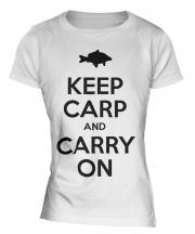 Keep Carp And Carry On Ladies T-Shirt