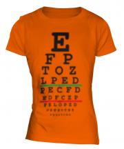Blurred Eye Test Chart Ladies T-Shirt