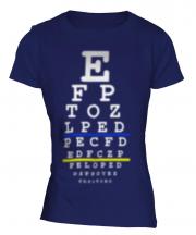 Blurred Eye Test Chart Ladies T-Shirt