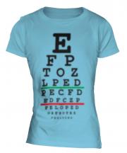 Blurred Eye Test Chart Ladies T-Shirt