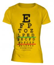 Blurred Eye Test Chart Ladies T-Shirt