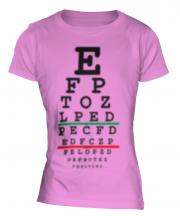 Blurred Eye Test Chart Ladies T-Shirt
