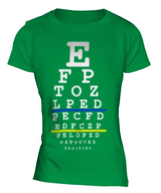 Blurred Eye Test Chart Ladies T-Shirt