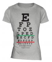 Blurred Eye Test Chart Ladies T-Shirt