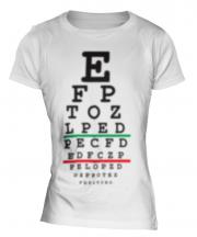 Blurred Eye Test Chart Ladies T-Shirt
