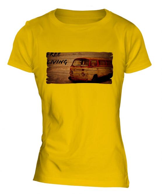 Camper Van Free Living Ladies T-Shirt