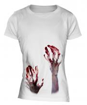 Zombie Hands Ladies T-Shirt