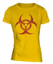 Radioactive Distressed Print Ladies T-Shirt