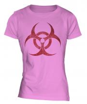 Radioactive Distressed Print Ladies T-Shirt