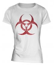 Radioactive Distressed Print Ladies T-Shirt