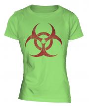 Radioactive Distressed Print Ladies T-Shirt