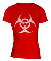 Radioactive Distressed Print Ladies T-Shirt