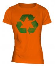 Recycle Distressed Print Ladies T-Shirt