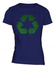 Recycle Distressed Print Ladies T-Shirt