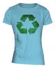 Recycle Distressed Print Ladies T-Shirt