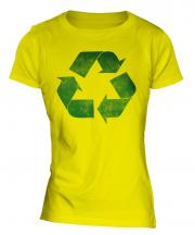 Recycle Distressed Print Ladies T-Shirt