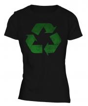 Recycle Distressed Print Ladies T-Shirt