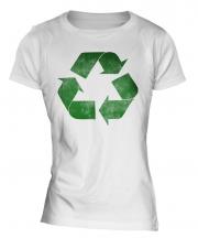 Recycle Distressed Print Ladies T-Shirt