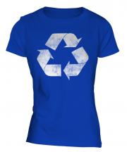 Recycle Distressed Print Ladies T-Shirt