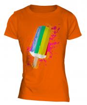 Gay Pride Ice Lolly Ladies T-Shirt
