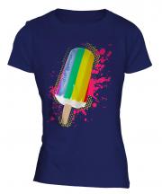 Gay Pride Ice Lolly Ladies T-Shirt