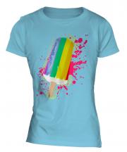 Gay Pride Ice Lolly Ladies T-Shirt