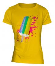 Gay Pride Ice Lolly Ladies T-Shirt