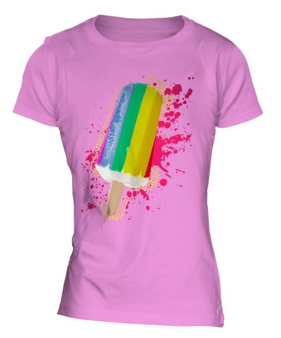 Gay Pride Ice Lolly Ladies T-Shirt