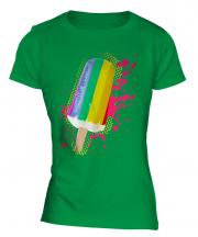 Gay Pride Ice Lolly Ladies T-Shirt