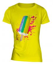 Gay Pride Ice Lolly Ladies T-Shirt
