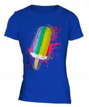 Gay Pride Ice Lolly Ladies T-Shirt