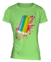 Gay Pride Ice Lolly Ladies T-Shirt