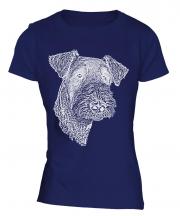 Airedale Terrier Sketch Ladies T-Shirt